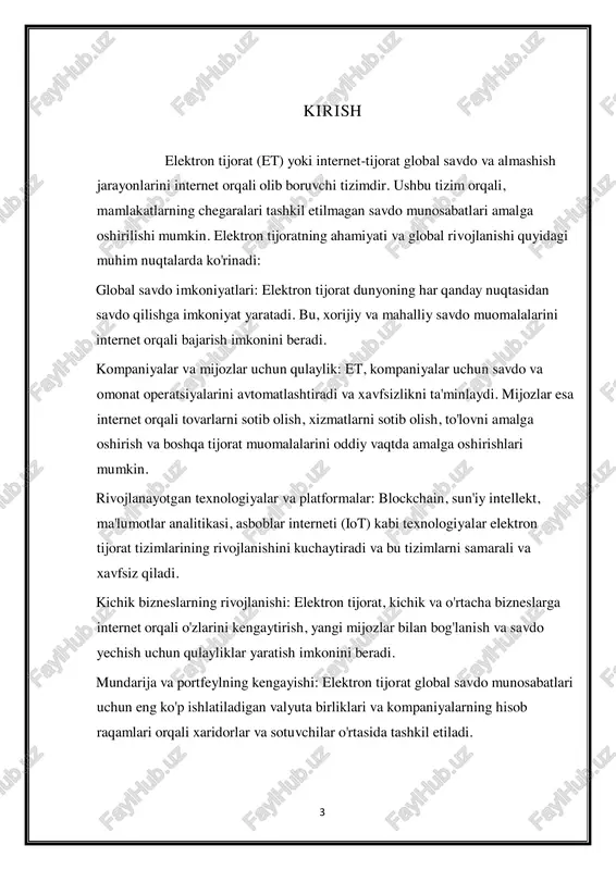 arini kuchaytirib, iqtisodiy va ijtimoiy sohani o'z ichiga oladi va o'zgarishlarga olib keladi. tizimlar, xususan, soha va tarmoqlarda, sanoatda, tijoratda va boshqa sohalarda foydalanuvchilar uchun katta ahamiyatga ega. ularning kelajagi va ularning biznesning rivojlanishi uchun ahamiyati quyidagi muhim nuqtalarda ko'rinadi: avtomatlashtirish va samarali operatsiyalar: tizimlar, bizneslarga avtomatlashtirilgan jarayonlar, tizimlar orqali ma'lumot almashish va boshqa avtomatlashtirilgan faoliyatlar taqdim etish imkonini beradi. bu avtomatlashtirish, xodimlar uchun vaqt va resurslardan tejashga imkoniyat yaratadi va faoliyatni samarali va tezroq qiladi. ma'lumotlar analitikasi va stratejiyani ko'rib chiqish: tizimlar, kompaniyalar uchun ma'lumotlar olish, ma'lumotlar analitikasi qilish va strategik qarorlar olishda katta ahamiyatga ega. ular biznes jarayonlari, mijozlar, sotuvlar, moliyaviy hisobotlar va boshqa kritikal ma'lumotlarni ko'rib chiqishda yordam beradi. tarmoq xavfsizligi va muhofazasi: bizneslar uchun tarmoq xavfsizligi ahamiyatli muddat. tizimlar, xavfsizlik protokollari, shifrlash usullari va yig'ilish algoritmlari orqali tarmoq xavfsizligini ta'minlashda katta o'rin egallaydi. internet-tijorat va savdo jarayonlarining kuchayishi: elektron tijoratda, tizimlar savdo va almashish jarayonlarini internet …