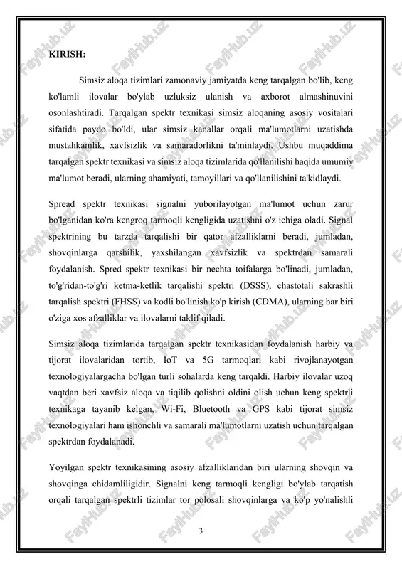 r, qurilmalar va tizimlarni juda katta masofalar bo'ylab ulashda muhim rol o'ynaydi. simsiz aloqa tizimlarining ahamiyati va dolzarbligi kundalik hayotning turli jabhalarida, biznes operatsiyalarida va ijtimoiy funktsiyalarda namoyon bo'ladi. keling, simsiz aloqa tizimlarining muhimligining ba'zi asosiy sabablarini ko'rib chiqaylik: 1. hamma joyda ulanish : simsiz aloqa tizimlari hamma joyda ulanishni ta'minlaydi, bu odamlarga joylashuvidan qat'iy nazar aloqada bo'lish imkonini beradi. telefon qo'ng'iroqlari, xabarlar jo'natish yoki internetga kirishdan qat'i nazar, simsiz tarmoqlar istalgan vaqtda va istalgan joyda uzluksiz aloqani ta'minlaydi. 2. mobillik va moslashuvchanlik : simsiz aloqa tizimlari mobillik va moslashuvchanlikni taklif qiladi, bu esa foydalanuvchilarga yo'lda aloqa xizmatlaridan foydalanish imkonini beradi. smartfonlar, planshetlar va noutbuklar kabi mobil qurilmalar turli joylar o'rtasida harakatlanayotganda aloqada bo'lish uchun simsiz tarmoqlardan foydalanadi, bu esa samaradorlik, hamkorlik va o'yin-kulgini osonlashtiradi. 3. biznes va tijorat : simsiz aloqa tizimlari biznes va tijorat uchun muhim bo'lib, xodimlar, mijozlar va hamkorlar o'rtasida samarali aloqa va ma'lumotlar almashinuvini ta'minlaydi. …