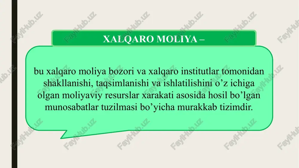 yuta zaxiralarining diversifikatsiya darajasi, valyutaviy bitimlar hajmi va ko'lamiga sezilarli darajada ta'sir ko'rsatdi. shuningdek, evrodagi hosilaviy moliyaviy vositalar hajmi dunyoda etakchi o'rinni egalladi. jahon banki va xalqaro valyuta fondi 1944 yilda aqshdagi bretton vuds konferentsiyasida tashkil topgan. jahon banki guruhi xalqaro tiklanish va taraqqiyot banki xalqaro rivojlanish assotsiatsiyasi xalqaro moliya korporatsiyasi investitsiyalarni kafolatlash bo'yicha ko'p tomonlama agentlik xalqaro investitsion bahslarni tartibga solish markazi xalqaro tiklanish va taraqqiyot bankiga a'zo mamlakatlar bir vaqtning o'zida xvfga ham a'zo bo'lishi talab etiladi va uning maqasadi a'zo davlatlarning xalq xo'jaligini tiklash va rivojlantirishga ko'maklashish kafolatlar berish, xususiy va boshqa investorlarning investitsiyalari va ssudalarida ishtirok etish orqali xususiy va xorijiy investitsiyalarni rag'batlantirish jahon savdosining muvozanatli o'sishini va a'zo davlatlar to'lov balansining muvozanatliligini qo'llab-quvvatlash xalqaro rivojlanish assotsiatsiyasi 1960 yilda tashkil topgan bo'lib, dunyoning sust rivojlangan, qashshoq davlatlariga moliyaviy ko'mak beradi. uning maqsadi iqtisodiy rivojlanishni rag'batlantirish, samaradorlikni oshirish va shuning asosida, sust rivojlangan a'zo mamlakatlarda aholi turmush …