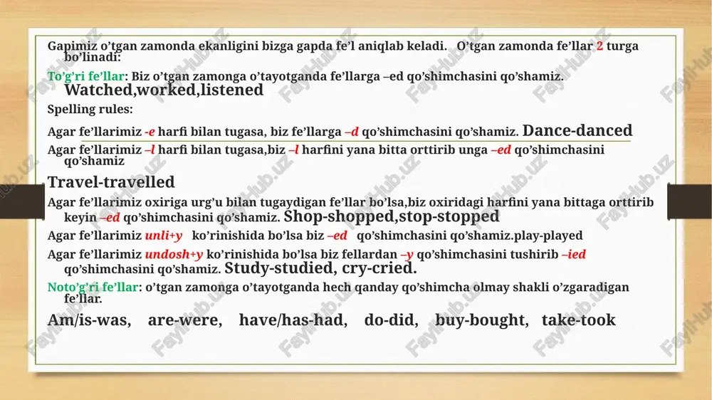 past simple-oddiyo’tganzamon - Page 3