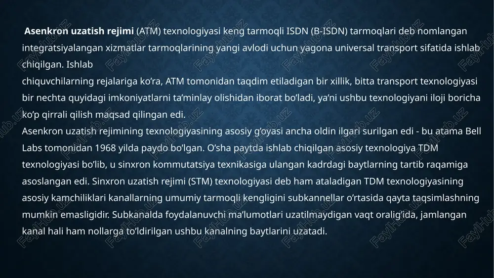 signallarni 100 km masofalarga uzatgan. turli mamlakatlardan olimlar va muhandislar amaldagi mobil tizimni yanada rivojlantirishgaharakat qila boshlashdi. 1940-yillarning o’rtalarida at&t amerika kompaniyasining bell laboratories tadqiqotlar markazi butun xizmat ko’rsatiladigan hududni uncha katta bo’lmagan oraliqlarga bo’lish g’oyasini taklif etdi, ular sotalar, (ingl. cell- yacheyka) deyila boshlandi. 1971-yilda at&t bell laboratories, murray hill, n.j. kompaniyalarida amps mobil telefon tizimi eng afzal arxitekturasi sifatida sotali tizim konsepsiyasi taklif etildi. g’oya qiziqarli bo’ldi va asosiy stansiyani katta balandlikka tog’ning ustiga, uning pastroq quvvatli stansiyalari yerga sathiga yaqin kenglikka joylashtirish bo’ldi. 1970-yillarning oxirlarida 5 ta shimoliy yevropa davlatlari - shvesiya, finlyandiya, islandiya, daniya va norvegiya uchun yagona sotali aloqa standartini yaratish bo’yicha ishlar boshlandi, u nmt-450 (nordic mobile telephone) nomini oldi va 450 mgs diapazonda ishlash uchun mo’ljallandi. birinchi nmt-450 tizimlarini ishlatish 1981-yilda boshlandi, lekin bir oy oldin nmt-450 standarti mobil aloqa tizimi saudiya arabistonida ishga tushirildi. nmt-450 standarti asosidagi tarmoqlar va ularning modifikatsiyalangan versiyalari …
