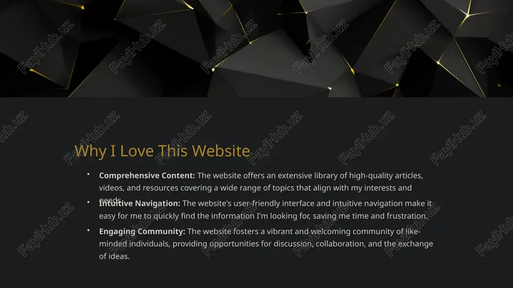tent, updates, and events that align with my interests, keeping me engaged and informed. 8 mobile experience responsive design the website seamlessly adapts to any device, delivering an optimal viewing and navigation experience on smartphones, tablets, and desktop computers. offline access i can access key content and features even when i'm without an internet connection, ensuring uninterrupted access to the information i need. personalized notifications customizable push notifications keep me up-to-date on the latest updates, articles, and community activities, helping me stay engaged on the go. intuitive gestures the mobile interface utilizes intuitive gestures, such as swiping and tapping, making it easy to navigate the website seamlessly with one hand. 9 comparison to similar websites key feature my favorite website competitor website content quality curated by subject matter experts, providing in-depth and authoritative information. primarily user-generated content with varying quality and reliability. user experience intuitive navigation, responsive design, and personalized …