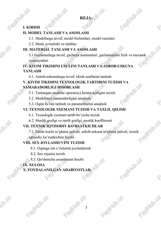 k qayta jihozlashni yanada jadallashtirish, zamonaviy, moslashuvchan texnologiyalarni keng joriy etish vazifalari qo’yilgan bu vazifa avvalambor iqtisodyotning asosiy tarmoqlari, eksportga yo’naltirilgan va mahalliylashtiriladigan ishlab chiqarish quvvatlariga tegishlidir. hozirgi sharoitda eksportga mahsulot chiqaradigan korxonalarning tashqi bozorlarda raqobatdosh bo’lishini qo’llab - quvatlash bo’yicha aniq chora - tadbirlarni amalga oshirdir. jaxon bozorida talab pasayib borayotgan bir sharoitda, ichki bozorda talabni rag’batlantirish orqali mahalliy ishlab chiqaruvchilarni qo’llab-quvvatlash iqtisodiy o’sishning yuqori suratlarini saqab qolish muhum axamiyatga ega. bu vazifani bajarishda ishlab chiqarishni mahalliylashtirish dasturini kengaytirish katta o’rin tutadi. respublikamiz taraqqiyotining hozirgi bosqichi xar qaysi soxa oldiga murakkab, miqyosi mislsiz yangi vazifalar qo’ydi. yengil sanoat xodimlari korxonalarni qayta qurish, uskunalarni zamonaviylashtirish, ishlab chiqarishni kompleks mexanizatsiyalash va avtomatlashtirish, yuqori sifatli, chiroyli kiyimlarning ommaviy turlarini tikadigan yuksak unumli, tezda qayta moslanuvchi yangi potok liniyalarini qurish yo’li bilan ishni tubdan yaxshilashlari kerak. insonning xalq iste`moli mollariga bo`lgan ehtiyojlarini har tomonlama va to`laroq qondirishda yengil sanoat zimmasiga muhim vazifalar yukladi …