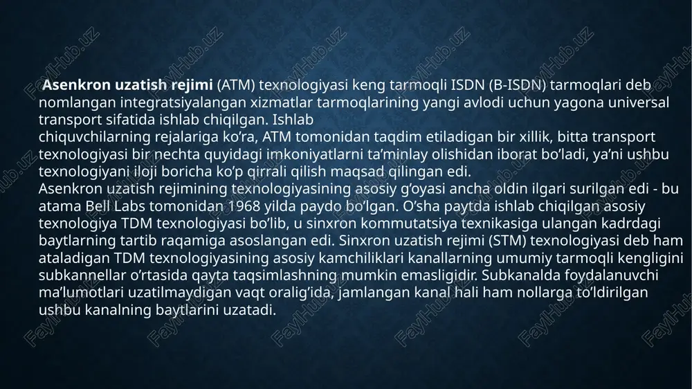 signallarni 100 km masofalarga uzatgan. turli mamlakatlardan olimlar va muhandislar amaldagi mobil tizimni yanada rivojlantirishgaharakat qila boshlashdi. 1940-yillarning o’rtalarida at&t amerika kompaniyasining bell laboratories tadqiqotlar markazi butun xizmat ko’rsatiladigan hududni uncha katta bo’lmagan oraliqlarga bo’lish g’oyasini taklif etdi, ular sotalar, (ingl. cell- yacheyka) deyila boshlandi. mantiq fanining yo‘nalishlari formal mantiq fikrlashning tuzilishi va uning qonunlari haqidagi fandir. formal mantiq bilimning konkrent mazmuni, tafakkurning rivojlanishi jarayonini o‘rganishni o‘zidan soqit qiladi. u fikrlashning mantiqiy strukturasi, shaklini o‘rganadi, uni xarakterlaydigan qonunlarni o‘rnatadi. bu, ayniqsa, zamonaviy (simvolik) mantiqning turli yo‘nalishlarida o‘zining yaqqol ifodasini topadi. mantiqiy shakllarni simvollar yordamida ifoda etish ularning aniqligi va adekvatligi, qo‘llanish sohasini kengaytiradi. buni quyidagi misollar bilan tushuntirish mumkin. masalan, “hamma ziyolilar aqliy mehnat bilan shug‘ullanadilar”, “hamma kapalaklar hasharotdir” degan fikrlarning mazmuni turlicha bo‘lsa-da, ularning tuzilishi, shakli bir xildir. shuning uchun ularni “hamma s – r dir” yoki “hamma p – q dir”, deb ifodalash mumkin. mazkur formuladan foydalanib, yana …
