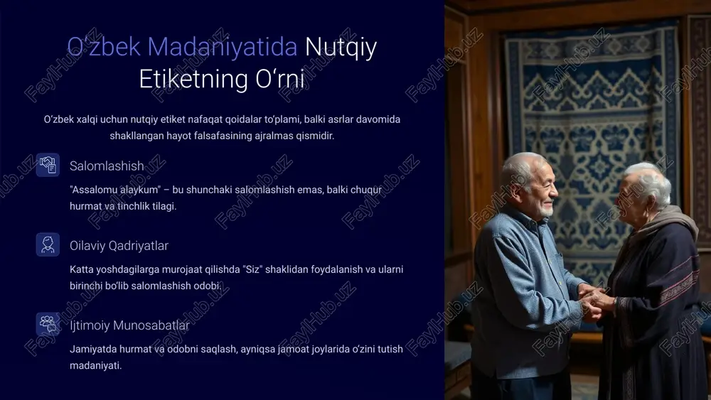 lashimiz shart. madaniyatlararo tushunishni oshirish uchun nutqiy etiketga alohida e'tibor qarataylik. 10 image3.png image1.png image2.png image4.png image5.png image6.png image7.png image8.png image9.png image10.png image11.png image12.png image13.png image14.png image15.png image16.png image17.png image18.png image19.png image20.png image21.png image22.png image23.png image24.png