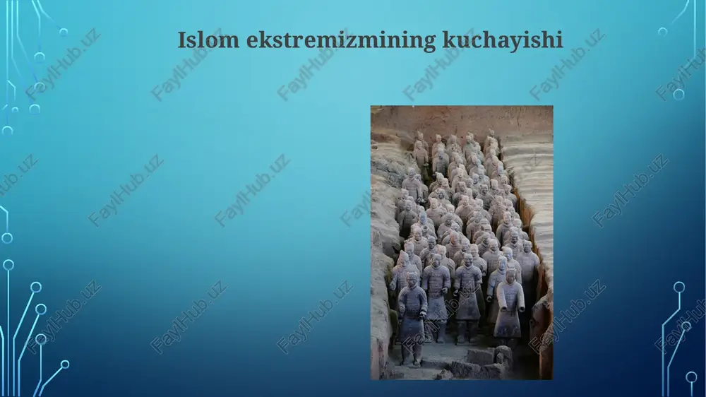 qo'llab-quvvatlash, ekstremist propaganda (onlayn/offlayn) ga qarshi kurash va terroristik tarmoqlarni yo'q qilish uchun kuchli huquq-tartibot va razvedka hamkorligini (xalqaro) ta’minlash. din ekstremizmining psixologik jihatlari din ekstremizmining hozirgi ahamiyati geosiyosiy beqarorlik (masalan, suriyadagi fuqarolar urushi, boko haram qo'zg'oloni) va onlayn radikalizatsiyaning tarqalishi (masalan, isis tomonidan ijtimoiy tarmoqlardan foydalanish) bilan bog'liq din ekstremizmi (vahhobiylik, xristian identifikatsiyasi kabi), terrorizmni (11 sentyabr hujumlari, ira portlashlari kabi) kuchaytiradi. kognitiv xatolar (tasdiqlash xatosi, o‘z guruhiga moyillik) va guruh qutblanishi ekstremistik ideologiyalarni kuchaytirib, jahon bo‘yicha millionlab odamlarga ta’sir qiladi zamonaviy diniy fundamentalizmning yuksalishi din ekstremizmiga qarshi kurash koʻp qirrali strategiyani talab qiladi: asosiy sabablarga (qashshoqlik, adolatsizlik) qarshi bayonotlar, terrorizmni moliyalashtirishga qaratilgan xalqaro hamkorlik, diniy bagʻrikenglikni targʻib qiluvchi demokratik institutlarni mustahkamlash (masalan, bmt tashabbuslari). sektantlar zoʻravonligi global xavfsizlikka tahdid solmoqda. yevropadagi isloh va din urushlari din ekstremizmi yevropa mojarolari, masalan, fransiyadagi bartolemey kuni qirgʻini (1572) va angliya fuqarolar urushi (1642-1651) ga sabab boʻlgan; anabaptistlar, ugonotlar kabi ekstremist guruhlar …