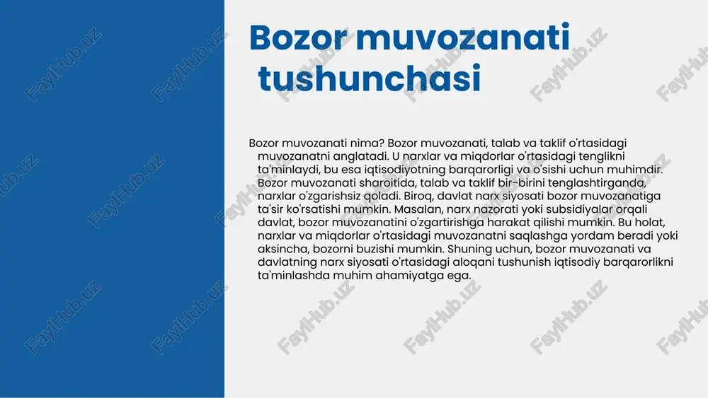 shuningdek, davlat tomonidan amalga oshiriladigan narx siyosati bozordagi raqobatni kuchaytiradi va iste'molchilar manfaatlarini himoya qiladi. davlat narx siyosati: kirish davlat narx siyosati iqtisodiy barqarorlikni ta'minlash va bozor muvozanatini saqlab qolish uchun muhim ahamiyatga ega. uning asosiy maqsadlari orasida inflyatsiyani nazorat qilish, iste'molchilarni himoya qilish va resurslarni samarali taqsimlash kiradi. davlat narx siyosati bozor sharoitlaridagi o'zgarishlarga javoban ishlab chiqiladi va iqtisodiy o'sishni rag'batlantirish uchun zarurdir. bu siyosat, shuningdek, ijtimoiy adolatni ta'minlash va iqtisodiy taraqqiyotda barqarorlikni saqlashda muhim rol o'ynaydi. davlat narx siyosati maqsadlari ijtimoiy adolatni ta'minlash: narx siyosati orqali aholi turli qatlamlari o'rtasida tenglikni ta'minlash. bu, aholining iqtisodiy farovonligini oshirishga yordam beradi. iqtisodiy barqarorlikni saqlash: narxlar o'zgarishini nazorat qilish orqali iqtisodiy muammolarni oldini olish va barqaror iqtisodiy o'sishni ta'minlash. narxlarni nazorat qilish: bozor narxlarining oshib ketishining oldini olish va aholi uchun zaruriy tovarlar narxini boshqarish. raqobatni qo'llab-quvvatlash: bozor raqobatini rag'batlantirish orqali iste'molchilar manfaatlarini himoya qilish va sifatni oshirish. 1 2 3 …