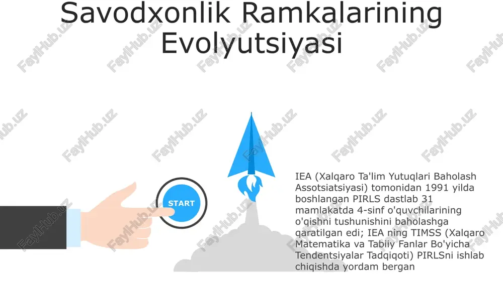 sezilarli xalqaro farqlarni aniqladi. aqsh, kanada, avstraliya va ko'plab yevropa hamda osiyo mamlakatlari kabi ishtirok etgan davlatlar qimmatli taqqoslash ma'lumotlarini taqdim etdi ta'lim siyosati va amaliyotiga ta'sir start iea (xalqaro ta'lim yutuqlarini baholash assotsiatsiyasi) tomonidan 1991-yilda boshlangan pirls, 60 ga yaqin mamlakatlardagi 4-sinf o'quvchilarining o'qish savodxonligini baholaydi va o'quvchilarning yutuqlari bo'yicha taqqoslash ma'lumotlarini taqdim etib, jahon miqyosida siyosatga ta'sir ko'rsatadi. pirls (xalqaro o'qish savodxonligi darajasi bo'yicha tadqiqot) ma'lumotlari, shanxay-xitoy, finlyandiya va aqsh kabi turli kontekstlardagi millionlab o'quvchilarni o'z ichiga olib, milliy ta'lim tizimlarida o'quv dasturlarini ishlab chiqishga, o'qituvchilarni tayyorlashga (masalan, tushunish strategiyalariga e'tibor qaratish) va resurslarni taqsimlashga ta'sir ko'rsatadi. texnologiyaning pirls baholari ga ta'siri birinchi pirls tsikli va asosiy topilmalar 2001-yilda bo'lib o'tgan birinchi pirls tsiklida aqsh, kanada va avstraliya shu jumladan 35 davlat qatnashdi. ma'lumotlar mamlakatlar o'rtasida o'qish yutuqlarida sezilarli farqlar borligini ko'rsatdi, bu esa savodxonlik ta'limini yaxshilash zarurligini ta'kidladi. 2001-yilda boshlangan pirls, 35 mamlakat bo'ylab 4-sinf o'quvchilarining o'qishni …
