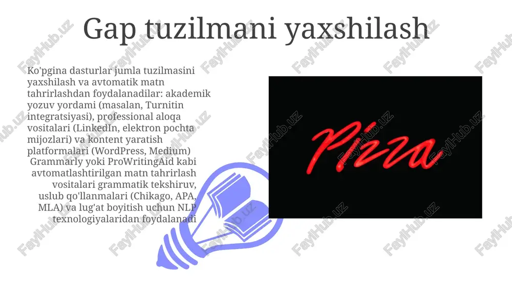 chuqur o'rganish) taraqqiyoti, ohang va kontekst kabi nozik jihatlarni (5000 xil ijtimoiy tarmoq postlarini tahlil qilish) hisobga olishni o'z ichiga oladi matn formatlash va standartlashtirish 01 02 matn formatlash standartlari uslub qo'llanmalari (masalan, mla, apa) orqali turli platformalarda (masalan, microsoft word, google docs) o'qishni va professional ko'rinishni yaxshilash uchun elementlarni (masalan, 12 pt times new roman shrift, 1 dyuymli maydonlar) aniqlab, izchil taqdimotni ta'minlaydi sales 1st qtr 2nd qtr 100 0 sales 1st qtr 2nd qtr 100 0 e'tiboringiz uchun rahmat @taqdimot_robot image4.jpg image5.jpg image6.jpg image7.jpg image8.jpg image9.jpg image10.jpg image11.jpg image12.jpg image13.jpg image14.jpg image15.jpg image1.jpeg image2.jpeg image3.jpeg
