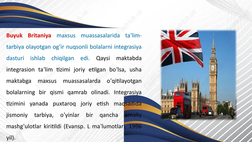 amaliy loyihalar, jumladan, umumta’lim maktablarida inklyuzivlikni rivojlantirish bo‘yicha o‘zbekiston milliy strategiyasini ishlab chiqish, o‘qituvchilarni nasen qo‘llanmalari va yo‘riqnomalari bilan ta’minlashga kelishib oldilar. 1992 yilda tashkil etilgan maxsus ta’lim ehtiyojlari milliy assosiasiyasi alohida ehtiyojli shaxslarni o‘qitish va rivojlantirish, buyuk britaniya va xorijiy mamlakatlarda ushbu sohadagi davlat siyosatini ishlab chiqish, shuningdek, o‘quv dasturlarini yaratishga ixtisoslashgan yetakchi britaniya tashkilotidir. nasen a’zolari soni butun dunyo bo‘ylab 62 mingdan ortiq davlat tashkilotlari, ekspertlar, universitetlar va maxsus maktablarni tashkil qiladi, deya xabar bermoqda xalq ta’limi vazirligi matbuot xizmati. 1. buyuk britaniyada inklyuziv ta’lim siyosatining huquqiy asosini belgilab bergan asosiy hujjat qaysi? a) equality act (2010) b) children act (1989) c) human rights act (1998) d) education reform act (1988) 2. buyuk britaniyada “special educational needs and disabilities (send)” tushunchasi nimani anglatadi? a) maxsus ehtiyojli va nogironligi bo‘lgan o‘quvchilarni ta’lim jarayoniga to‘liq jalb etish tizimini b) faqat nogiron o‘quvchilarga ajratilgan alohida maktablar tizimini c) iqtidorli o‘quvchilar uchun …
