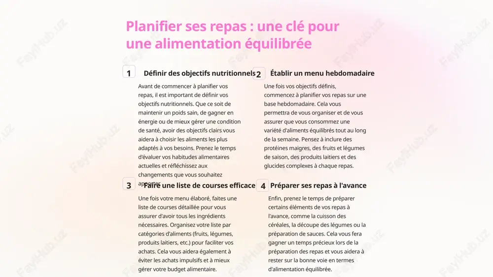 de conditions de croissance optimales, ce qui leur permet de développer pleinement leurs qualités gustatives et nutritionnelles. lors de vos courses, prenez le temps d'observer la fraîcheur et l'aspect des produits. choisissez des fruits et légumes fermes, bien colorés et sans signe d'abîmage. préférez les produits locaux, qui ont voyagé sur de courtes distances, plutôt que ceux importés de l'autre bout du monde. ainsi, vous soutiendrez l'économie locale tout en réduisant l'impact environnemental lié au transport. n'hésitez pas à vous renseigner auprès des producteurs ou dans les points de vente de proximité pour connaître les fruits et légumes de saison. avec un peu d'expérience, vous apprendrez à reconnaître les meilleurs produits et à construire des repas savoureux autour de ces ingrédients de qualité. 5 privilégier les produits locaux et de saison produits locaux choisir des produits alimentaires locaux, c'est-à-dire provenant de fermes ou d'entreprises situées à proximité, présente de nombreux …