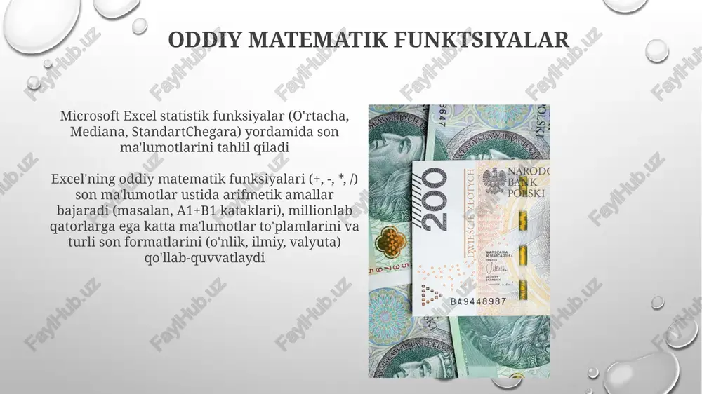 orkdagi 2 million dollarlik bino). formula qolgan foydalanish muddatiga asoslangan kasrni o'z ichiga oladi. to'g'ri chiziqli usul bilan solishtirganda turli amortizatsiya profillarini taklif qiladi. ikki karra kamaytirish balansi (ddb excel funksiyasi): tezlashtirilgan usul, aktivning foydalanish muddati boshida yuqori amortizatsiya xarajati (masalan, texasdagi 50 000 dollarlik mashina). formula: 2 * to'g'ri chiziqli stavka * kitob qiymati. soliq rejalashtirish uchun foydali, sof daromadga sezilarli ta'sir ko'rsatadi. e'tiboringiz uchun rahmat @taqdimot_robot image3.png image4.jpg image5.jpg image6.jpg image7.jpg image8.jpg image9.jpg image10.jpg image11.jpg image12.jpg image13.jpg image14.jpg image15.jpg image1.png