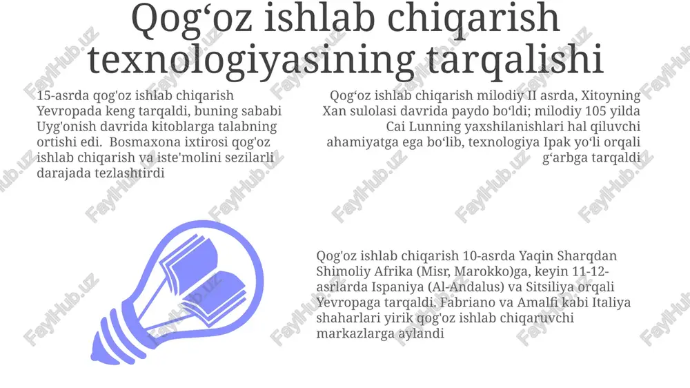 qog'oz ishlab chiqarishning evolyutsiyasi va modernizatsiyasi - Page 3