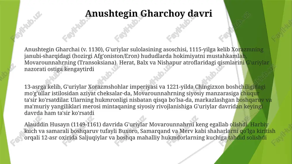 varounnahrning buyuk ipak yo'li bo'yida joylashganligi seljuqiylar va voris sulolalar davrida uning iqtisodiy farovonligi va madaniy almashinuvini sezilarli darajada oshirdi 11-asr oʻrtalarida markaziy osiyodan kelib chiqqan saljuqiylar turklari eronni (forsni) zabt etib, 1071-yilda manzikert jangidan keyin taʼsirini anadoluga (hozirgi turkiya) yetkazib, saljuqiylar imperiyasini tashkil qilishdi va yaqin sharq va undan tashqaridagi suriyaga, iroqqa va armanistonga taʼsir koʻrsatdi moʻgʻul istilosi va uning oqibatlari moʻgʻullar istilosidan keyin movarounnahr ilxonlar davlati tarkibiga kirdi. hulaguxon kabi hukmdorlar davrida mintaqada nisbiy barqarorlik va iqtisodiy tiklanish kuzatildi, ammo aholining katta qismi va infratuzilmaning koʻp qismi vayron boʻlib qoldi 9-asrda samarqand sulolasi movarounnahrning (transoksiyana) katta qismini, buxoro, samarqand va xorazm kabi hududlarni o'z ichiga olgan holda boshqargan, murakkab byurokratiyaga va ipak yo'li bo'ylab qishloq xo'jaligi va savdo-sotiqqa asoslangan rivojlangan iqtisodiyotga ega murakkab markazlashgan davlatni rivojlantirgan chingizxon boshchiligidagi moʻgʻullar istilosi (xiii asr boshlari) movarounnahrni vayron qildi. buxoro, samarqand va urganch kabi shaharlar 1220-1221 yillardagi qamal davrida katta halokatga …