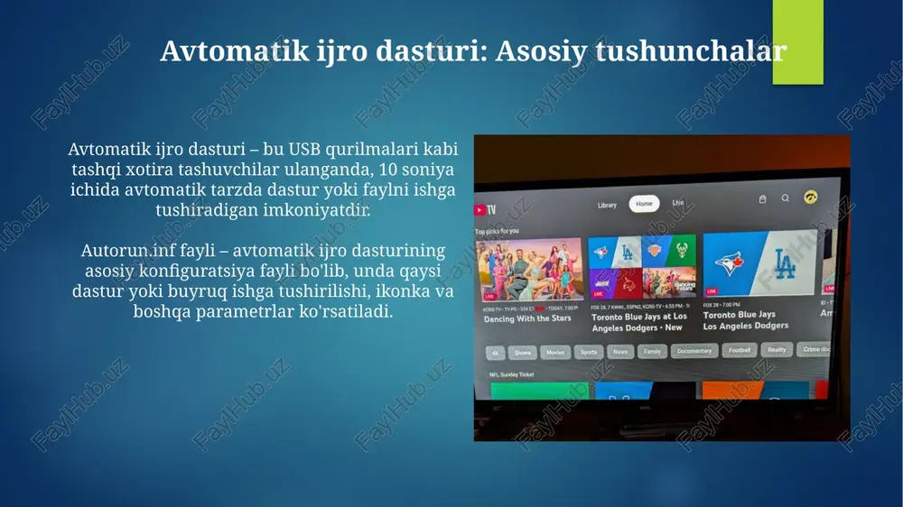 ayniqsa eski tizimlarda. avtomatik ijro dasturiga alternativlar installshield 2024, qimmatroq yechim bo'lsa ham, avtomatik ijroni o'z ichiga olgan dasturiy ta'minotni o'rnatish uchun keng qamrovli imkoniyatlarni taqdim etadi, masalan, skriptlash va ilg'or sozlashlar. advanced installer 20.8 sodda interfeysni taklif etadi, avtomatik ijro menyusini sozlash uchun vizual vositalarni taqdim etadi, va dasturiy ta'minotni tarqatish uchun turli xil variantlarni qo'llab-quvvatlaydi. avtomatik ijro va operatsion tizim avtomatik ijro funksiyasi operatsion tizimga 1.0 versiyasidan boshlab kiritilgan bo'lib, cd/dvd kabi tashqi media ulanganida ma'lum dasturlarni avtomatik ishga tushirishga imkon beradi. operatsion tizimlarning zamonaviy versiyalari, xavfsizlik sabablarga ko'ra, avtomatik ijroni o'zgartirish va sozlash imkonini beradi, shu jumladan, barcha media uchun o'chirish yoki faqat muayyan turlari uchun yoqish mumkin. avtomatik ijro va tashqi qurilmalar avtomatik ijro tashqi qurilmalarda, xususan usb flesh-disklarida, 1995-yildan beri keng qo'llaniladi, bu fayllarni avtomatik ravishda ishga tushirish imkonini beradi, lekin xavfsizlik xavfini ham oshiradi. avtomatik ijro konfiguratsiyasi autorun.inf fayli orqali boshqariladi, unda qurilma ulanganida …