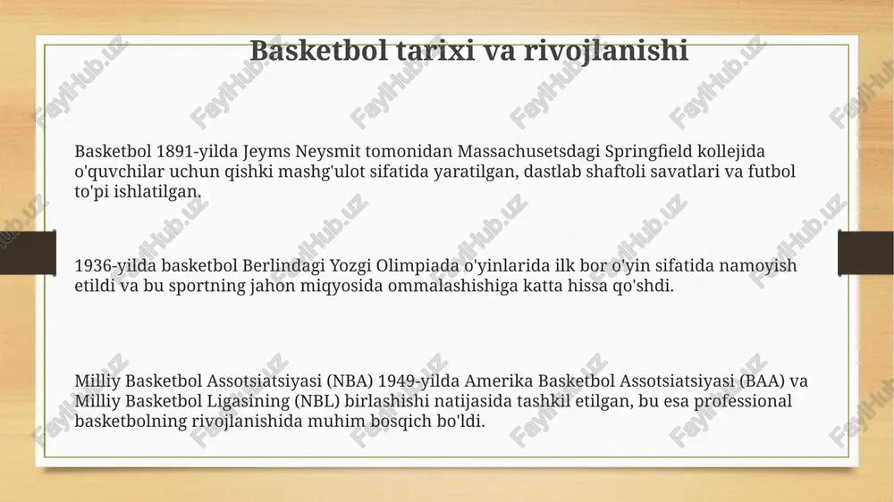 tufayli moda ikonasiga aylandi, nike air jordan seriyasi esa sport va ko'cha uslubining timsoliga aylandi hamda har yili millionlab nusxada sotiladi. nba liboslari shahar modasining asosiy qismiga aylandi; 23 raqami bilan bezatilgan jordan liboslari mashhurligi ayniqsa yuqori, bu esa sportning madaniy ta'sirini namoyon qiladi. basketball afro-amerikaliklar madaniyatiga sezilarli ta'sir ko'rsatdi, 1960-yillardagi fuqarolik huquqlari harakati davrida sport afro-amerikaliklar uchun o'zini ifoda etish platformasi bo'lib xizmat qildi. e'tiboringiz uchun rahmat image7.png image3.png image4.png