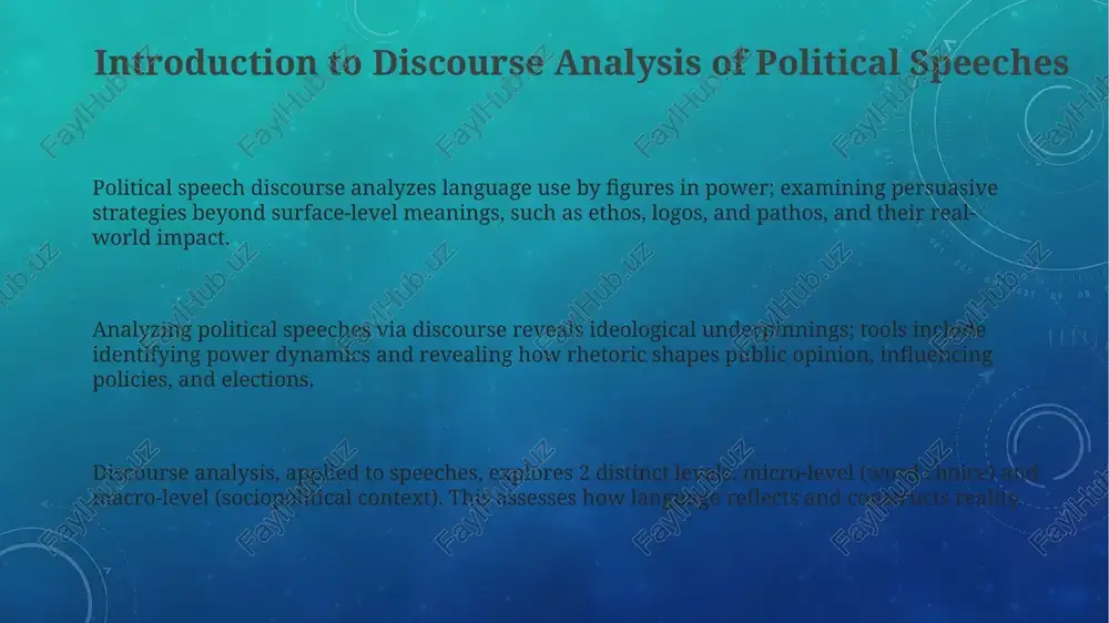 introduction to discourse analysis of political speech - Page 3