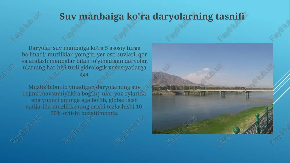 daryolarning to'yinish manbalari bo'yicha - Page 3