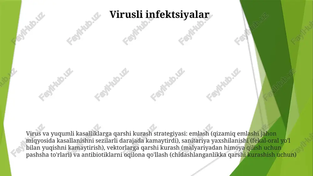fektsiyani ko'rsatadi. antitana titrlari kasallik davomiyligi/og'irligini aks ettiradi klinik ko'rinishlar tashxis qo'yishga sezilarli yordam beradi. simptomlar (isitma, yo'tal, toshma) epidemiologik ma'lumotlar bilan (masalan, afrikadagi bezgakka chalingan hududlarga sayohat tarixi, kaliforniyadagi maktabda qizamiq epidemiyasi bo'lgan bemorlar bilan aloqa) birgalikda laboratoriya tekshiruvlari uchun kontekst beradi e'tiboringiz uchun rahmat @taqdimot_robot