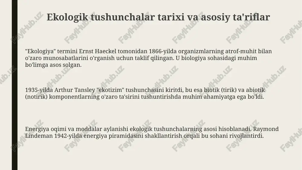 atrof-muhitni muhofaza qilishda 3r tamoyili (qayta ishlash, qisqartirish, qayta foydalanish) chiqindilarni kamaytirish va resurslardan oqilona foydalanish orqali ifloslanishni kamaytirishda muhim rol o'ynaydi. barqaror rivojlanish deganda, kelajak avlodlarning ehtiyojlarini qondirish imkoniyatiga putur etkazmagan holda, hozirgi avlodlarning ehtiyojlarini qondirish tushuniladi. ekologik toza texnologiyalar, masalan, quyosh energiyasi va shamol energiyasi kabi qayta tiklanadigan energiya manbalaridan foydalanish atrof-muhitga salbiy ta'sirni kamaytiradi. e'tiboringiz uchun rahmat image1.png