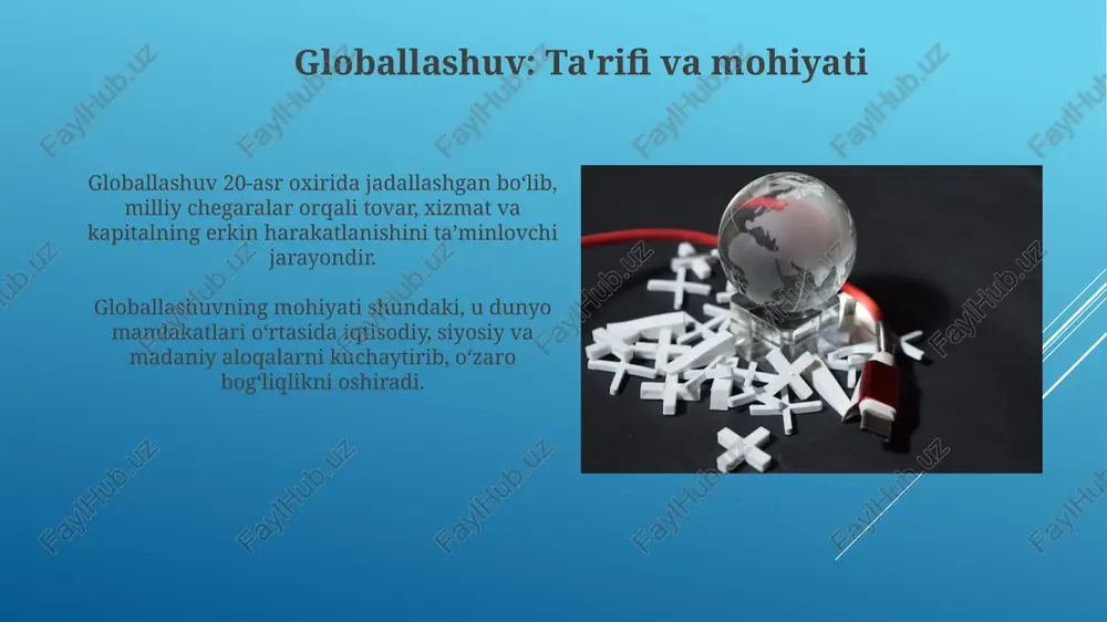 h uchun, kiberjinoyatchilikka qarshi qaratilgan 2016-yilgi evropa kiberjinoyatchilik konventsiyasi tamoyillarini o'zlashtirib, qonunchilikni takomillashtirish muhim ahamiyatga ega. oldini olish va kurash choralarini kuchaytirish korrupsiyaga qarshi kurashish uchun davlat xizmatchilarining deklaratsiyasi tizimini takomillashtirish, noqonuniy daromadlarni aniqlash uchun 24/7 monitoringni joriy etish va hisobot berish mexanizmlarini soddalashtirish kerak. transmilliy uyushgan jinoyatchilikka qarshi kurashda interpol kabi tashkilotlar bilan hamkorlikni kuchaytirish, kibernetik jinoyatlarga qarshi kurashda it mutaxassislarini jalb qilgan holda ilg'or texnologiyalarni qo'llash muhim. iqtisodiy oqibatlar korrupsiyaning iqtisodiy oqibatlari to'g'ridan-to'g'ri xorijiy investitsiyalarning kamayishiga olib keladi, bu esa 5-10% gacha kapital oqimining qisqarishiga sabab bo'ladi. jinoiy faoliyat tufayli yuzaga keladigan iqtisodiy zarar yaimning 3,5% gacha bo'lishi mumkin, bu esa davlat byudjetiga jiddiy ta'sir ko'rsatadi va iqtisodiy o'sishni sekinlashtiradi. siyosiy oqibatlar global korrupsiyaning siyosiy oqibatlaridan biri bu davlat institutlariga bo'lgan ishonchning 30-40% ga kamayishi, natijada siyosiy beqarorlik kuchayishi mumkin. globallashuv sharoitida korrupsiya siyosiy elitaning 25% ga yaqinini jalb qilishi mumkin, bu esa hukumatning legitimligiga putur etkazadi va …