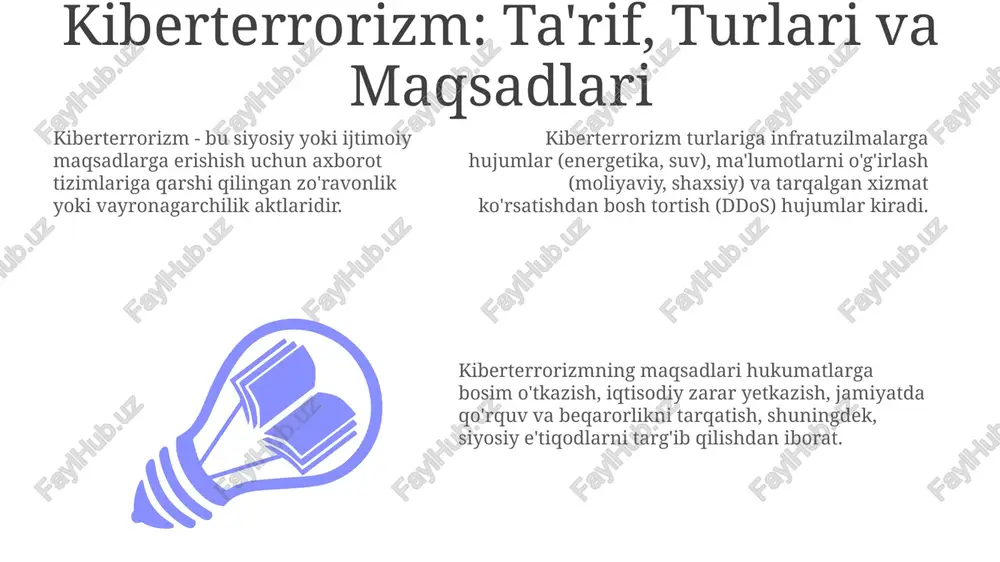 kiberterrorizm: ta'rif, turlari va maqsadlari - Page 3