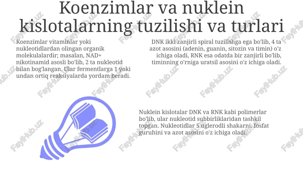 bu ferment dnk nusxalarini yaratish uchun nukleotid trifosfatlaridan (dntps) foydalanadi va diagnostika, gen muhandisligi va sud tibbiyotida ishlatiladi. e'tiboringiz uchun rahmat image4.png image1.jpeg image2.jpeg image3.jpeg