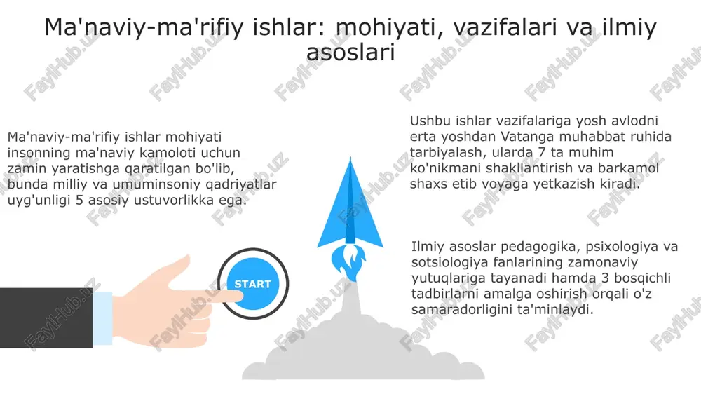 sliklar yaratish, ularni uzluksiz yangilab borish ta'lim sifatini oshiradi. kadrlar tayyorlashda 70% amaliy mashg'ulotlarga e'tibor qaratish, 30% nazariy bilim berish, pedagogik mahoratni oshirish kurslarida innovatsion usullarni o'rgatish muhim. ilg'or tajribalarni ommalashtirish uchun har yili kamida 3 ta respublika miqyosidagi seminar-treninglar o'tkazish va eng yaxshi loyihalarni rag'batlantirish kerak. e'tiboringiz uchun rahmat image1.jpeg image2.jpeg image3.jpeg image4.jpeg