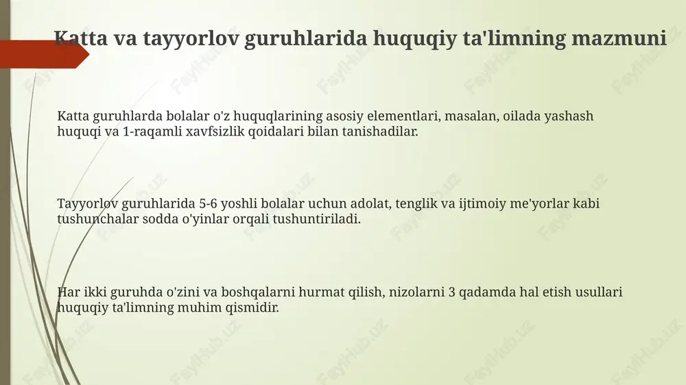 im resurslari orasida bolalar uchun huquqlar bo'yicha 3 ta asosiy animatsion filmlar, interaktiv o'yinlar va 10 dan ortiq rasm kitoblari mavjud bo'lishi mumkin. baholash jarayoni bolaning 4 ta muhim ijtimoiy qoidani (navbat, hurmat) amalda qo'llashini kuzatish va bu haqida 2 martadan ortiq fikr bildirishni o'z ichiga oladi. e'tiboringiz uchun rahmat image1.png
