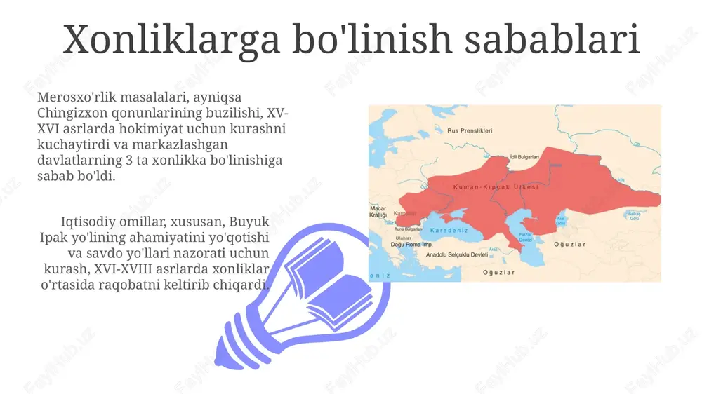 oʻrta osiyoning xonliklarga boʻlinib ketishi uning sabab va oqibatlari - Page 3
