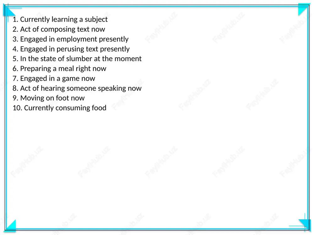 present continuous - Page 3