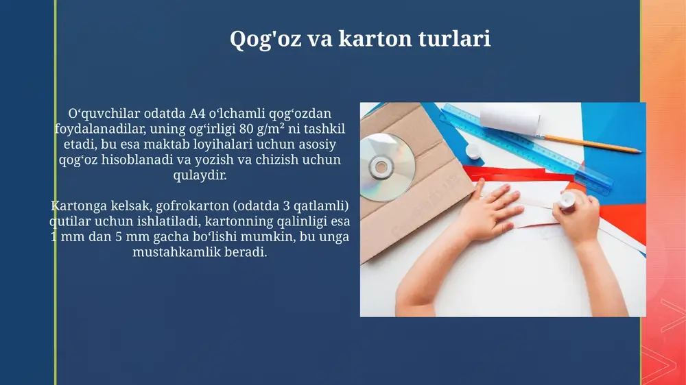 qog'oz va karton bilan ishlash darslarining mazmuni - Page 3