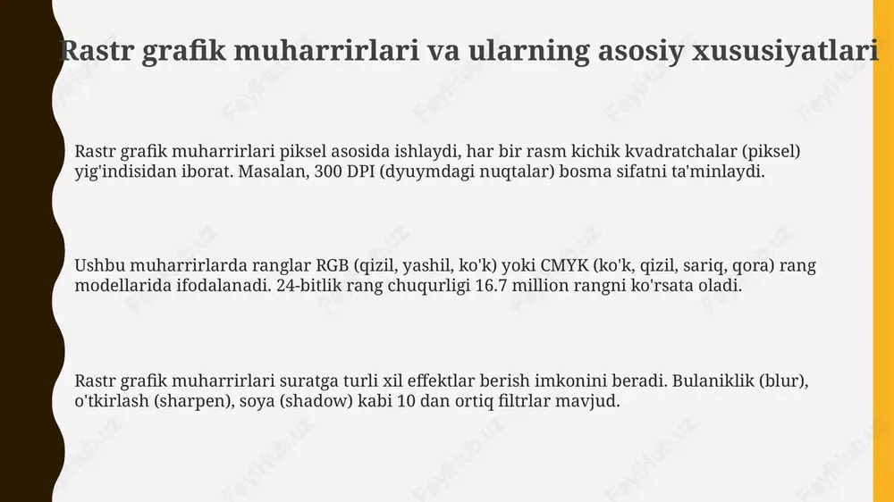 rastr grafik muharrirlari va ranglar bilan ishlash html tilida - Page 3