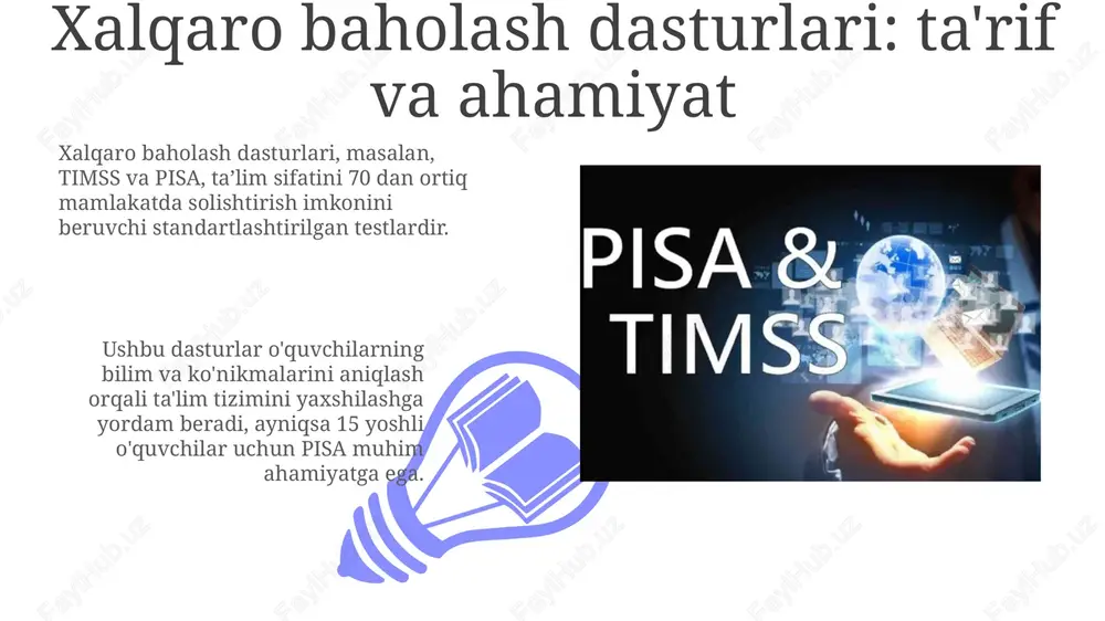 xalqaro baholash dasturlari: timss va pisaga kirish - Page 3