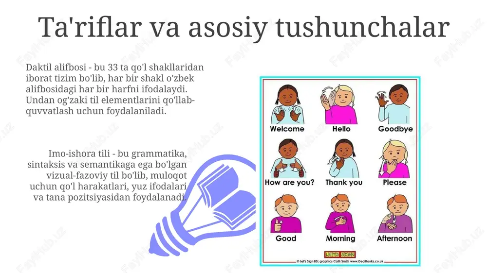 hunishga yordam beradi, ammo qimmatga tushadi. global tajriba va o'rganishlar daniyada 1990-yillardan boshlab olib borilgan tadqiqotlar imo-ishora tilini biladigan koxlear implantli bolalar tilda yuqori natijalarga erishganini ko'rsatdi. aqshda 2000-yillarda imo-ishora tili dasturlari o'quvchilarning o'zlashtirish darajasi 15 foizga oshishiga olib kelgani aniqlandi. o'qituvchilar tayyorlash va malakasini oshirish surdopedagogika o'qituvchilarini tayyorlashda 120 soatlik imo-ishora tili kurslari, inklyuziv ta'lim strategiyalari va eshitish qobiliyati buzilgan bolalar psixologiyasi bo'yicha chuqur bilim berish zarur. malaka oshirish dasturlari daktil va imo-ishora tillaridagi 200 dan ortiq yangi terminlar, texnologiyalardan foydalanish va individual o'quv rejalari tuzish bo'yicha amaliy ko'nikmalarni shakllantirishga qaratilgan bo'lishi kerak. standartlashtirish va huquqiy asoslar 01 02 imo-ishora tillarini standartlashtirish jarayoni murakkab, chunki har bir mamlakat o'zining noyob imo-ishora tili tizimiga ega, lekin 2006-yilgi bmt konvensiyasi inklyuziv ta'limga turtki berdi. sales 1st qtr 2nd qtr 100 0 sales 1st qtr 2nd qtr 100 0 muammolar va yechimlar ko'pgina davlatlarda imo-ishora tili tarjimonlarining yetishmasligi surdopedagogika jarayonida cheklovlar yaratadi, …