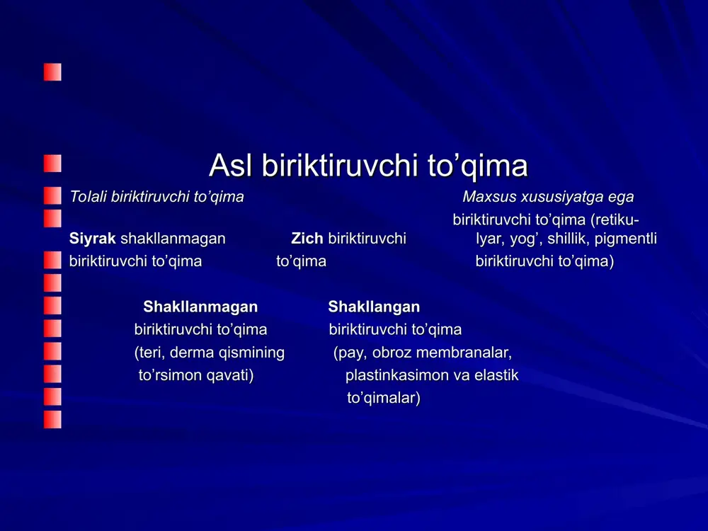 xondroblast. qovurg'aning gialin tog'ayi i – tog'ay usti pardasi; 1 – tolali qavat, 2 –xondrogen qavat, 3 – xondrogen hujayralar, 4 – xondroblastlar. ii – yosh tog'ay zonasi; 5 – yassilashgan yakka xondrotsitlar, 6 – tog'ay matriks. iii – etuk tog'ay zonasi; 7 - xondrotsitlarning izogen guruxi, 8 – tog'ay lakunasi, 9 – bazofil tog'ay matriksi. qizil strelkalar bilan gialin tog'aydagi izogen guruxlar ko'rsatilgan. tog'ayning asosiy tuzilmalari. tog'ay tashqaridan tog'ay usti pardasi bilan qoplangan. uning ostida yosh tog'ay joylashgan. xondrotsitlar tog'ayda tog'ay matriksi bilan o'ralgan. tog'ay hujayralari-ning izogen guruxlari. 1-xondrotsit, 2-nokollagen oqsil va proteoglikan-lar to'ridan tash-kil topgan hujayra chegarasi matriksi, 3-lakuna devorini hosil qiluvchi kollagen tolalar, 4-tog'ayning chegara-lararo bo'lagi, 5-chegaralararo matriksdagi proteoglikanlar. elastik tog'ay i – tog'ay usti parda, 1-tolali qavat, 2-xondrogen qavat, 3-xondrogen hujayralar, 4-xondroblastlar. ii – yosh tog'ay zonasi; 5-yassilashgan yakka xondrotsitlar. iii – etuk tog'ay zonasi; 7-xondrotsitlarning izogen guruxlari, 11-elastik tolalar. xondrotsit. hujayra yuzasi notekis, ko'p sonli …