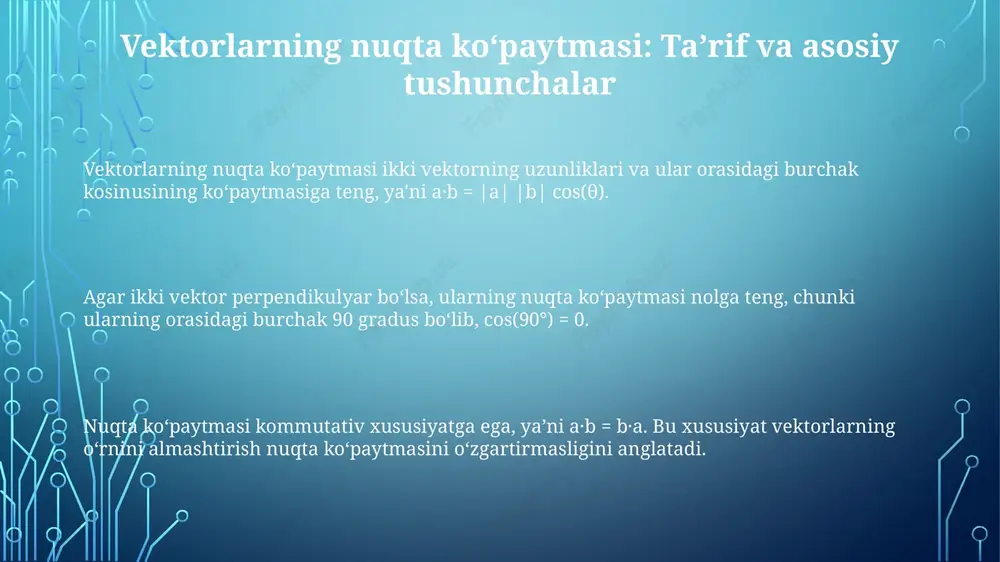ikki vektorning skalyar ko'paytmasi - Page 3