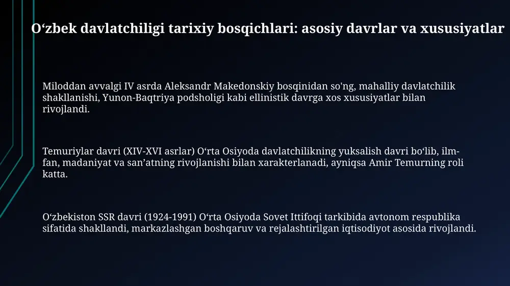 o'zbek davlatchiligining tarixiy bosqichlari(o'zbekiston hududidagi davlatlar tarixi misolida) - Page 3