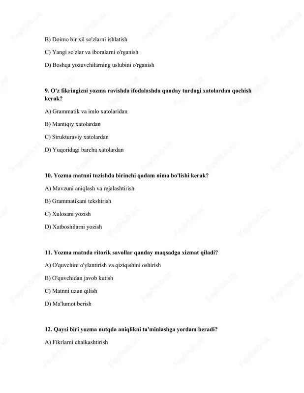 oʻz fikrini yozma ravishda ifodalash - Page 3