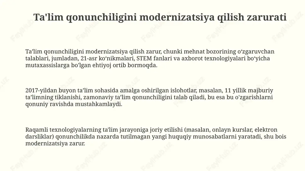 ta'lim qonunchiligi modernizatsiyasi - Page 3