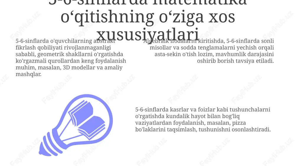 5-6-sinflarda matematika o‘qitishning o‘ziga xos xususiyatlari - Page 3
