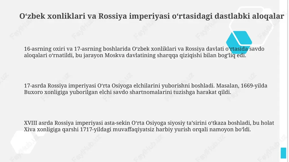 oʻzbek xonliklari va rossiya imperiyasi munosabatlari - Page 3