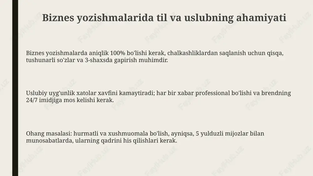 biznes yozishmalarida til va uslubning ahamiyati - Page 3