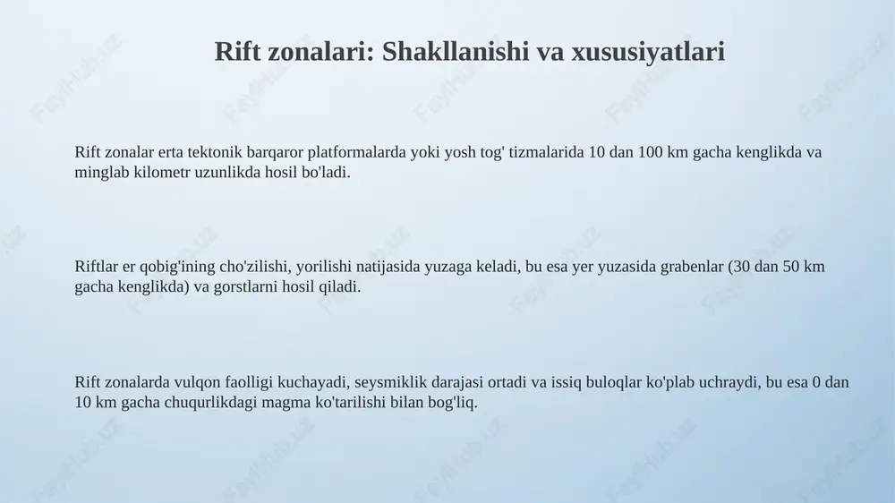 rift zonalar va geosinklinal o‘lkalar - Page 3