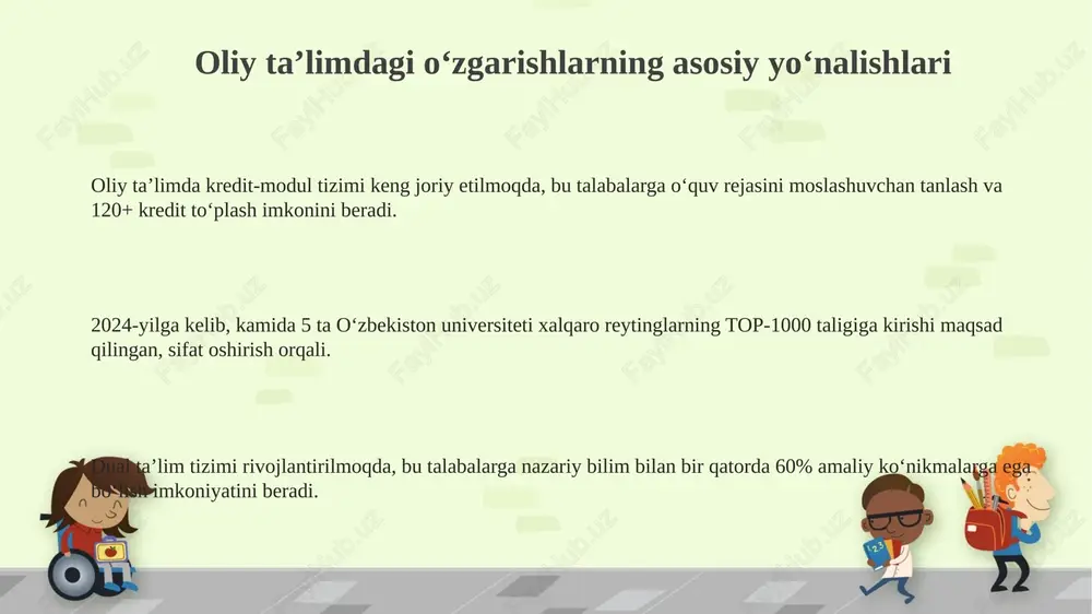 oliy ta’limdagi o’zgarishlarning asosiy yo’nalishlari - Page 3