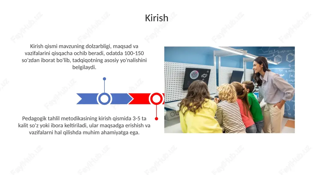 i o'quv rejasidagi maqsadlar bilan bog'liqligini aniqlaydi, bunda 70% moslik yaxshi natija hisoblanadi. tahlil darsning aniq maqsadlarini (masalan, 3-4 ta) baholaydi, ularning smart (aniq, o'lchanadigan, erishiladigan, real, vaqtga bog'langan) mezonlarga javob berishini tekshiradi. o'qituvchi faoliyatini tahlil qilish o'qituvchi faoliyatini tahlil qilishda darsning maqsadlari, vazifalari, didaktik prinsiplarga rioya etilishi 80%ga baholanadi hamda uslubiy yondashuvlar 20%ni tashkil qiladi. tahlil jarayonida o'qituvchining 6 asosiy kompetensiyasi, jumladan, ta'limiy texnologiyalardan foydalanish darajasi, 75% va o'quvchilarni baholash mezonlari 25%da o'rganiladi. o'quvchilar faoliyatini tahlil qilish o'quvchilarning jismoniy faolligi 60-80% dars vaqtida bo'lishi kerak, bu esa yuklamaning optimal ekanligini va harakat ko'nikmalarini rivojlantirishni ta'minlaydi. mashqlar bajarilish sifatini baholashda 5 asosiy mezon: to'g'rilik, aniqlik, ritm, amplitudasi va koordinatsiya hisobga olinadi, har biri 1 dan 5 ballgacha baholanadi. ta'lim metodlari va vositalarining tahlili vositalarni tahlil qilishda ularning xavfsizligi (95% holatda) va o'quv maqsadlariga mosligi (80% maqsadga erishish) hisobga olinadi. o'quv jarayonida qo'llaniladigan metodlar samaradorligi 70% dan ortiq bo'lishi kerak, bunda …