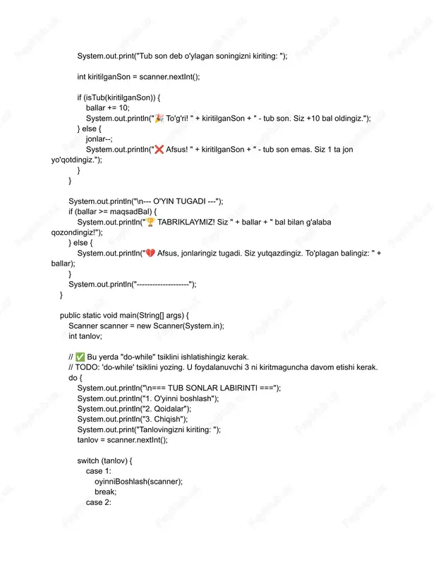 "tub sonlar labirinti" o'yini - Page 3