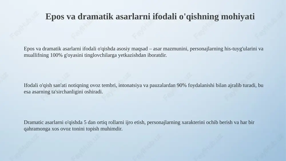 epik va dramatik asarlarni ifodali oʻqish - Page 3