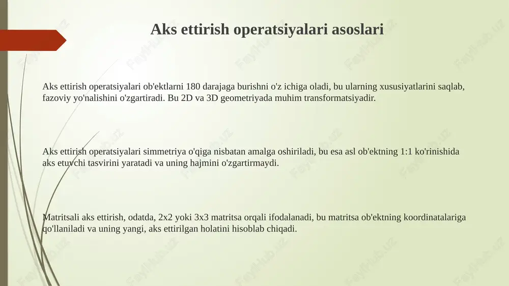 aks ettirish operatsiyalari - Page 3