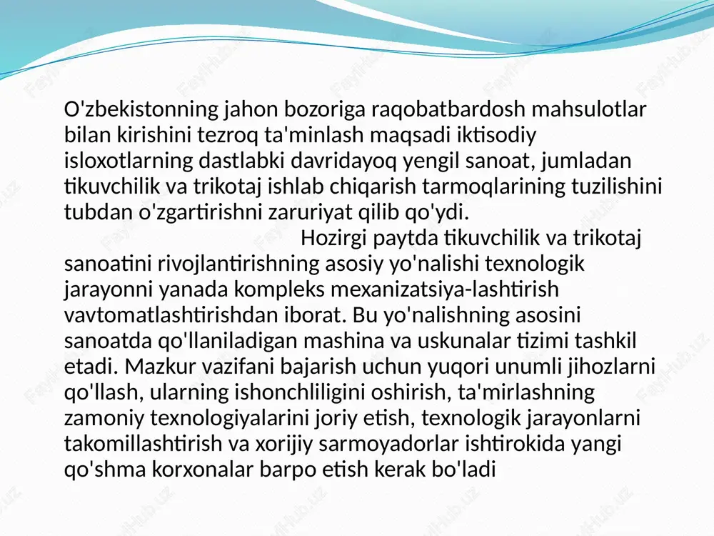 i tikishga mo'ljallangan bo'lib, ularning ishlash printsiplari k. veyzental va t.sent ixtirolariga asoslangan. 1790 yili angliyada teri mahsulotlarini tikadigan mashina uchun tomas sentga patent berilgan. mashina qo'lda yurgizilar, poyabzal detallari ham igna tagida qo'lda surilib turilardi (1-rasm). bu mashina konstruktsiyasi uncha murakkab bo'lmasa-da, unda ilgarilanmaqaytma harakatlanuvchan igna yuritgichi, gorizontal igna plastinasi, baxya uzunligini o'zgartirish va gazlamani surish qurilmalari mavjud bo'lgan. 1-rasm. 1790 yili tomas sent tomonidan yaratilgan dastlabki tikuv mashinasi. 1829 yili frantsuz bartolomeya timon`e yuqoridagi mashinalardan mukammalroq bir ipli zanjirsimon baxyali tikuv mashinasi asosida harbiy kiyim tikishga mo'ljallangan 80 ta tikuv mashinasini yaratgan. 1834 yili amerikalik uolter xant ustki va ostki iplar qo'llanilgan birinchi moki baxyali tikuv mashinasi yaratgan. bu mashinada ostki ipning tarangligini sozlash qurilmasi bo'lmaganligi sababli, sifatli baxyaqator olish imkoni yo'q edi. 1843 yili amerikada bendjamin bin tomonidan yoysimon shakldagi ignali tikuv mashinasini yaratilgan. 1845 yili aqsh da ellios xou moki baxyali tikuv mashinasi uchun patent oldi. …
